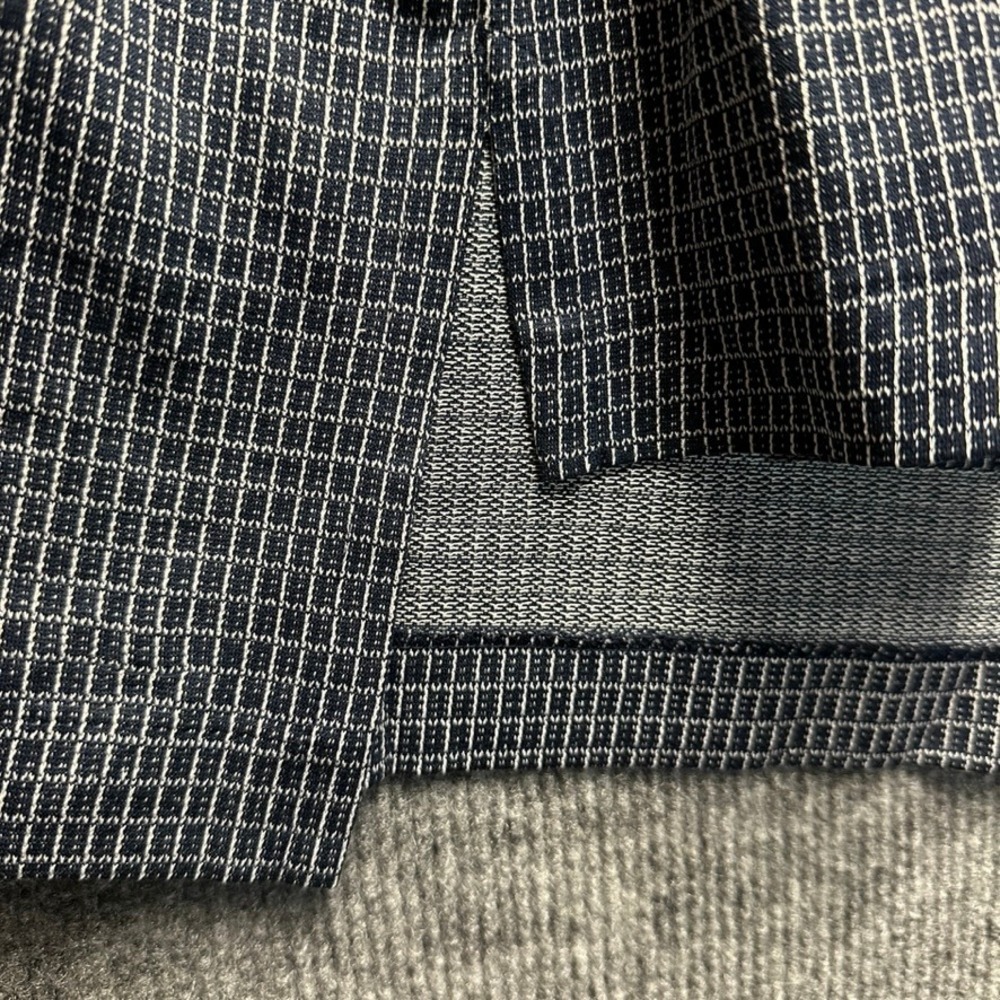 Byron Nelson Eleven Straight Mens Large Polo Shirt Navy Blue Grid Cotton Golf - Picture 8 of 13